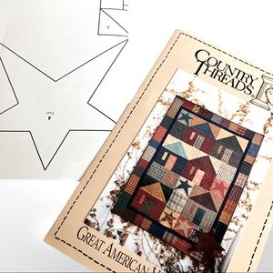 Quilt Pattern - Country Threads “Great American Village” Throw or Wall Hanging